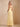 Yellow Square Neck Chiffon Ruched A-Line Long Bridesmaid Dress