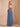 A-Line Chiffon Pleated Square Neck Bridesmaid Dress with Straps in Steel Blue