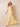 A-Line Chiffon Pleated Square Neck Bridesmaid Dress with Straps in Yellow