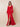 Square Neck Long Sleeve Chiffon Bridesmaid Dress with Slit