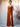 Square Chiffon Waist Pleats Sheath Bridesmaid Dress With Slit - Burnt Orange