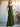 Scoop Satin Sheath Floor Length Bridesmaid Dress - Olive Green