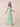 Chiffon Ruffled Cap Sleeve Bridesmaid Dress A-Line Long in Mint Green