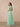 Chiffon Ruffled Cap Sleeve Bridesmaid Dress A-Line Long in Mint Green