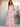Layered Floral Printing Strapless A-Line Chiffon Bridesmaid Dress - Pink Floral