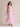 Chiffon Ruffled A-Line Strapless Bridesmaid Dress with Scarf in Pink