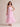 Chiffon Ruffled A-Line Strapless Bridesmaid Dress with Scarf in Pink