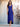 Tank Top Pleats Ankel Chiffon V-Neck Bridesmaid Dress - Royal Blue