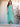 Tank Top Pleats Ankel Chiffon V-Neck Bridesmaid Dress - Turquoise