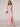 V-Neck A-Line Ankel Bridesmaid Dress With Split - Pink