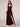 V-Neck A-Line Ankel Bridesmaid Dress With Split - Burgundy
