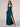 V-Neck A-Line Ankel Bridesmaid Dress With Split - Peacock Blue