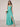 V-Neck A-Line Ankel Bridesmaid Dress With Split - Turquoise