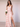 Floral Printing V-Neck A-Line Ankle Bridesmaid Dress With Split - Pink Floral