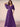 Half Sleeve Pleats Chiffon A-Line Bridesmaid Dress in Purple