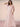 Half Sleeve Pleats Chiffon A-Line Bridesmaid Dress in Blush Pink