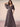 Half Sleeve Pleats Chiffon A-Line Bridesmaid Dress in Purple Grey