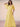Half Sleeve Pleats Chiffon A-Line Bridesmaid Dress in Yellow
