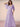 Half Sleeve Pleats Chiffon A-Line Bridesmaid Dress in Lilac