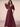 Half Sleeve Pleats Chiffon A-Line Bridesmaid Dress in Desert Rose
