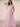Half Sleeve Pleats Chiffon A-Line Bridesmaid Dress in Pink