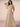 Half Sleeve Pleats Chiffon A-Line Bridesmaid Dress in Champagne