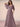Half Sleeve Pleats Chiffon A-Line Bridesmaid Dress in Wisteria