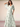 Half Sleeve Floral Printing Pleats Chiffon A-Line Bridesmaid Dress - Sage Floral