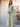 Long Sleeves V-Neck Sheath Bridesmaid Dress - Sage Green