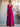 Tank Top Pleated Bridesmaid Dress Long With Pocket - Fuchsia