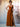 A-Line Chiffon Back Bow Bridesmaid Dress With Slit - Burnt Orange