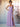 A-Line Chiffon Back Bow Bridesmaid Dress With Slit - Lilac