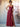 A-Line Chiffon Back Bow Bridesmaid Dress With Slit - Desert Rose