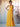 A-Line Chiffon Back Bow Bridesmaid Dress With Slit - Mustard Yellow