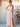 A-Line Floral Printing Chiffon Bow Backless Bridesmaid Dress With Slit - Pink Floral
