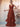 Tank Top Tiered Chiffon Bridesmaid Dress With Pleats - Burnt Orange