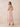 Chiffon Tea Length A-Line Bridesmaid Dress with Flutter Sleeve in Blush Pink