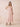 Chiffon Tea Length A-Line Bridesmaid Dress with Flutter Sleeve in Blush Pink