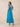 Chiffon Tea Length A-Line Bridesmaid Dress with Flutter Sleeve in Blue