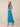 Chiffon Tea Length A-Line Bridesmaid Dress with Flutter Sleeve in Blue
