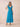 Chiffon Tea Length A-Line Bridesmaid Dress with Flutter Sleeve in Blue