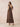 Chiffon Tea Length A-Line Bridesmaid Dress with Flutter Sleeve in Brown