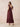 Chiffon Tea Length A-Line Bridesmaid Dress with Flutter Sleeve in Burgundy
