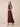 Chiffon Tea Length A-Line Bridesmaid Dress with Flutter Sleeve in Burgundy