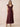 Chiffon Tea Length A-Line Bridesmaid Dress with Flutter Sleeve in Burgundy