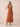 Chiffon Tea Length A-Line Bridesmaid Dress with Flutter Sleeve in Burnt Orange