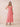 Chiffon Tea Length A-Line Bridesmaid Dress with Flutter Sleeve in Coral