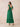 Chiffon Tea Length A-Line Bridesmaid Dress with Flutter Sleeve in Emerald Green