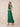 Chiffon Tea Length A-Line Bridesmaid Dress with Flutter Sleeve in Emerald Green