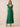 Chiffon Tea Length A-Line Bridesmaid Dress with Flutter Sleeve in Emerald Green